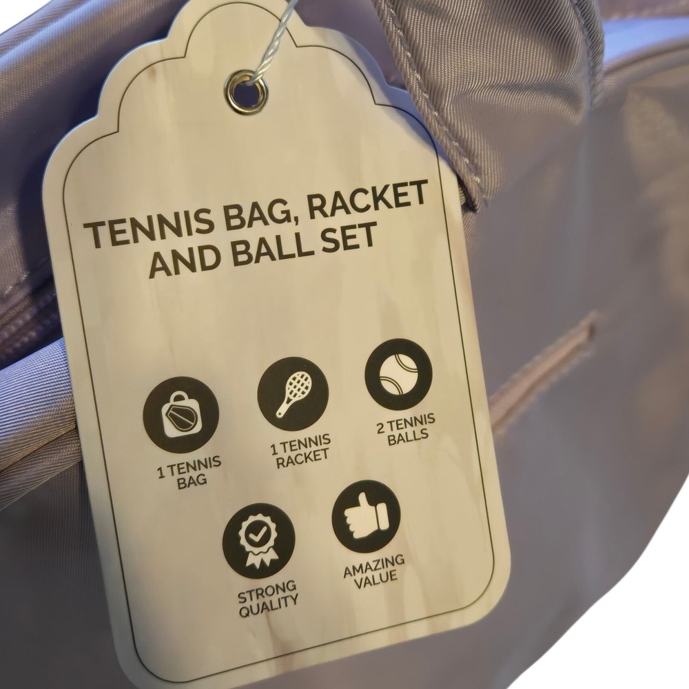 Tennis Bag Set Racket Balls Pink Travel Sport Kit - Picture 7 of 8